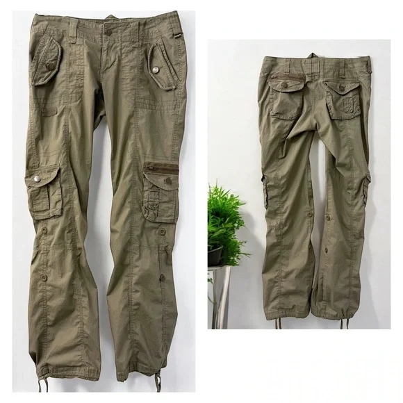 Boston Proper Cargo Pants Green-2 - Picture 3 of 10